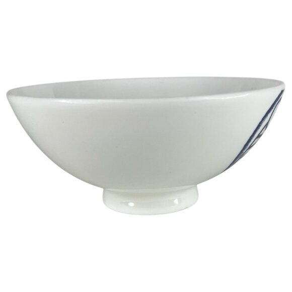 Doraemon Cat Ramen Bowl White Ceramic Footed Pedestal Rice White Blue Anime - Picture 3 of 6